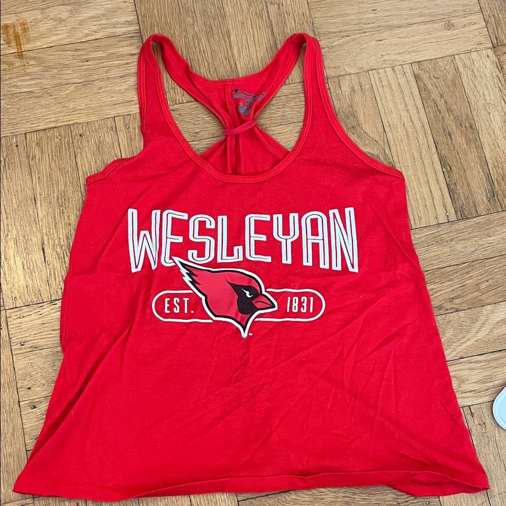 Champion Red Wesleyan Women's Tank Top